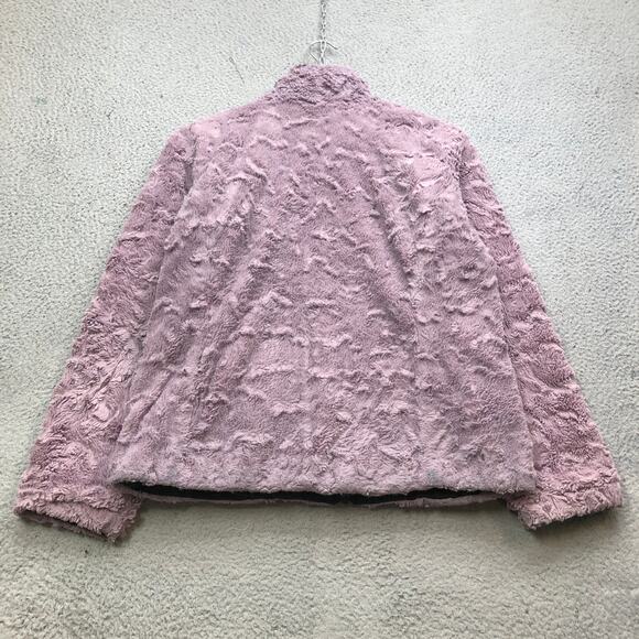 The North Face NF0A3Y7E Reversible Mossbud Swirl Jacket Girls XL Black Purple - Picture 11 of 16